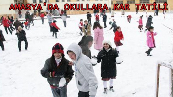 Amasya´da Okullara Kar Tatili