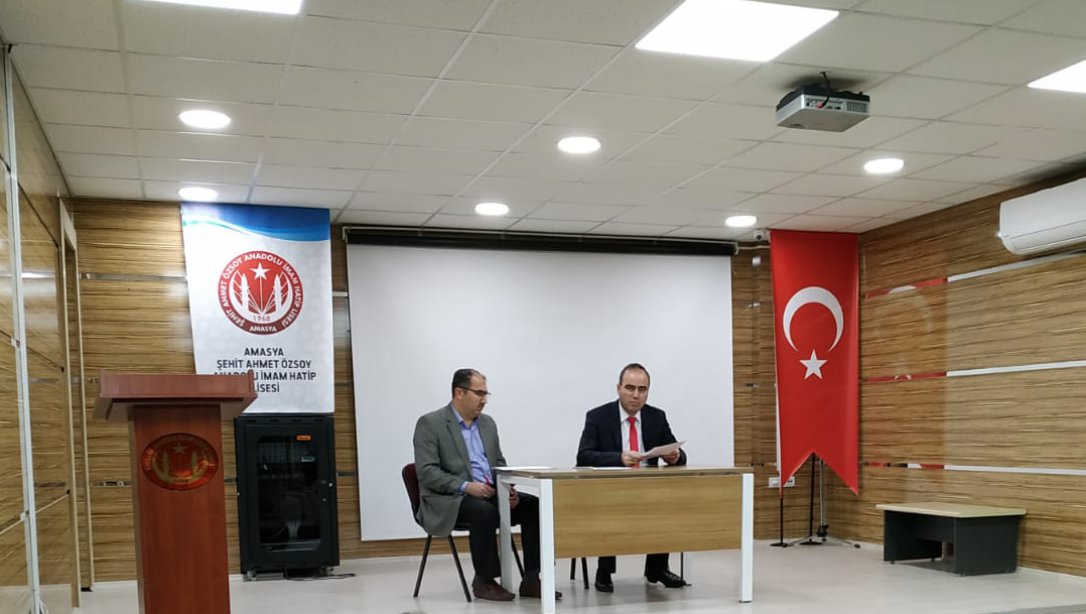 Amasya Merkez Şehit Ahmet Özsoy Anadolu İmam Hatip Lisesi Toplantı Salonunda YÖGEP Toplantısı Yapıldı