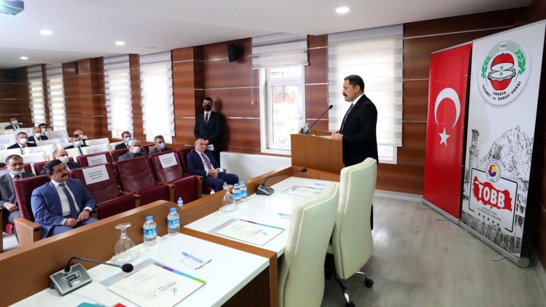Valimiz Sayın Mustafa MASATLI Başkanlığında Bakanlığımız İşyeri Tabanlı Mesleki Eğitim Daire Başkanı Sayın Süleyman AKGÜL'ün Katılımlarıyla METYAP Bilgilendirme Toplantısı Yapıldı