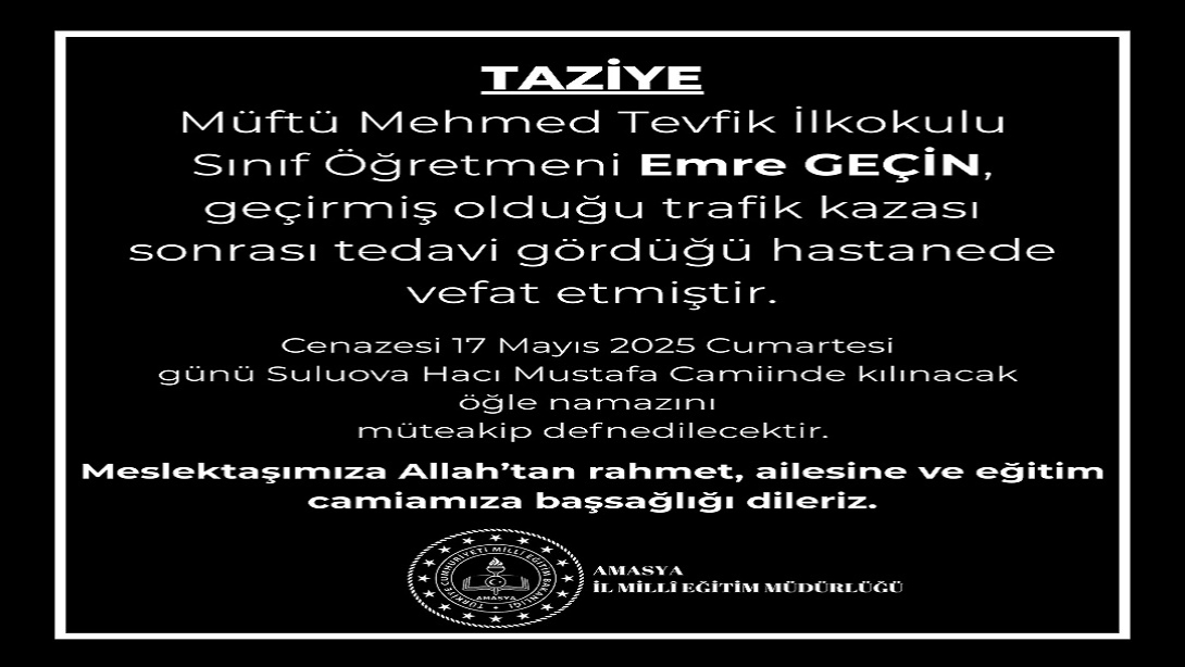 TAZİYE MESAJI